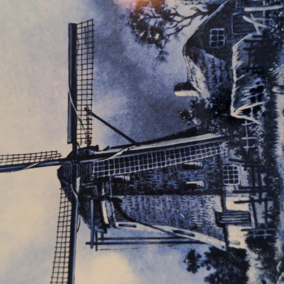 Delft Trivet, tile. Royal Mosa, Holland, Vintage, Metal frame Blue and white. - Picture 2 of 7